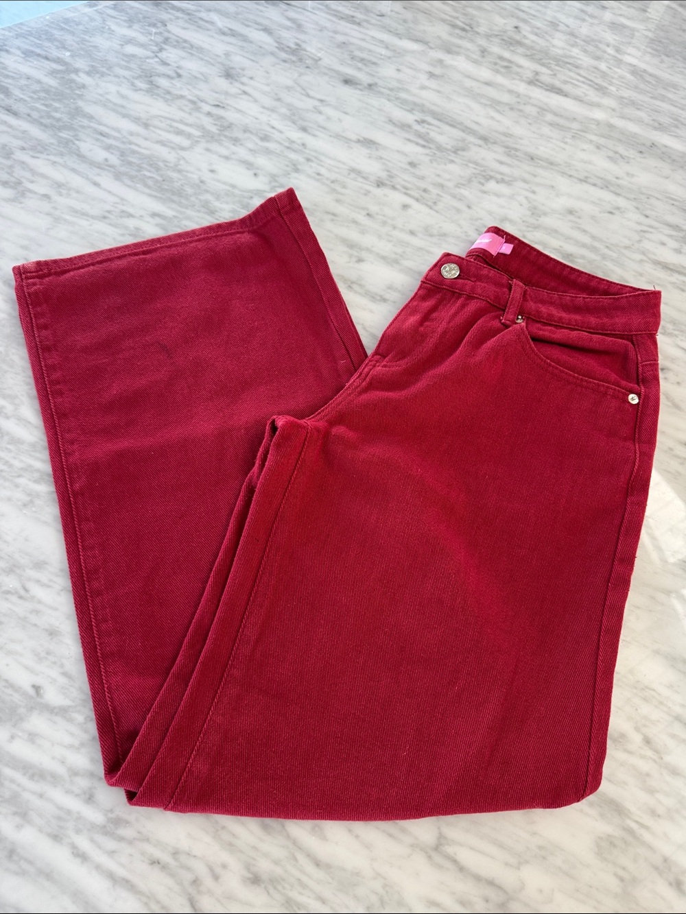 Edited Roman Slouchy Low/Rise Wide-Leg Jeans. M